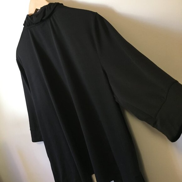 Black Gothic Maestro Ruffled Hem Open Cardigan - Picture 9 of 16